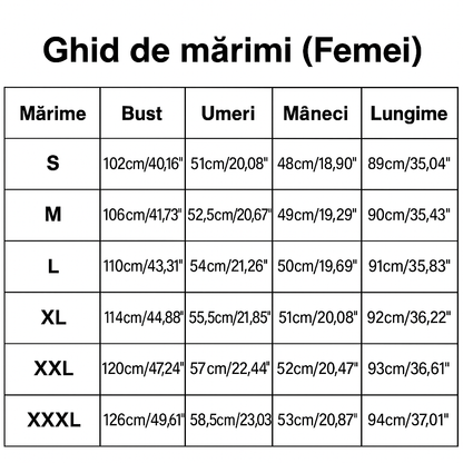 Gabardina lungă și largă pentru femei, din material rezistent și durabil, cu un croi lejer.