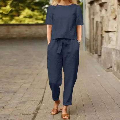 Set Confortabil de Vară din bumbac si in pentru Femei